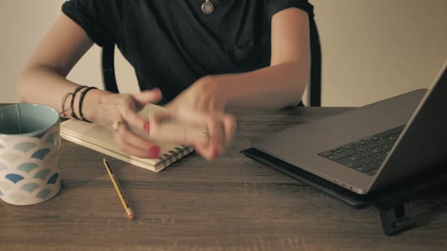 Writing at Desk