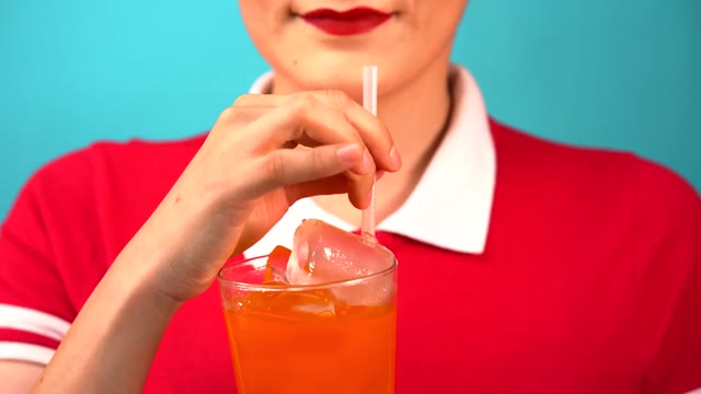 Stirring Iced Drink